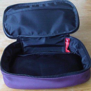 - Virgin Atlantic airlines amenity kit purple zip up box pouch cosmetic vanity